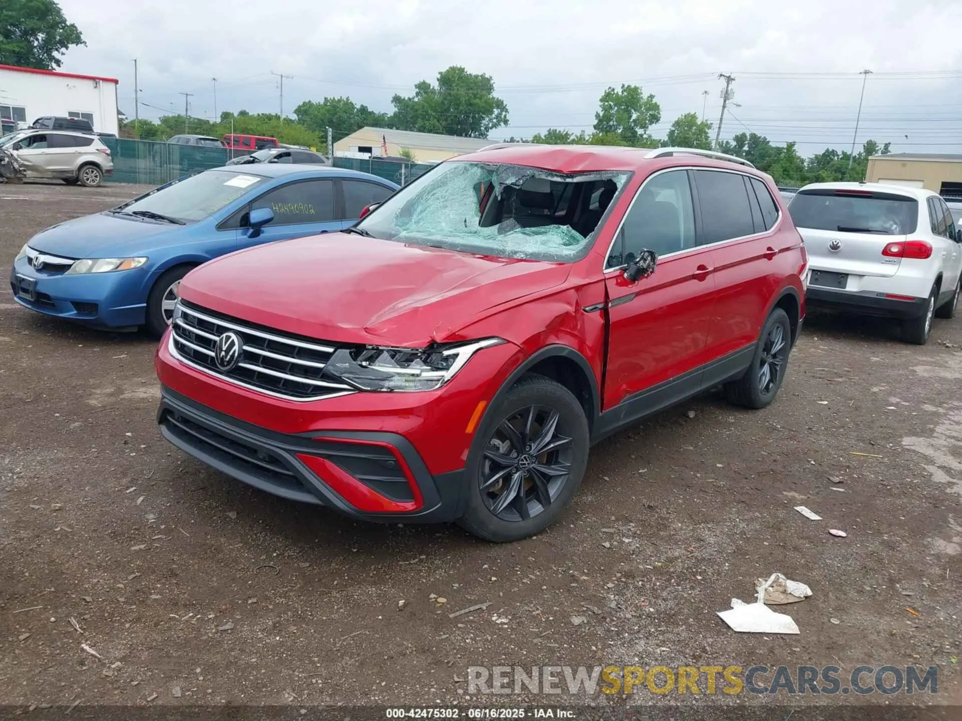 2 fotografías del automóvil dañado 3VV2B7AX0NM020942 VOLKSWAGEN TIGUAN 2022