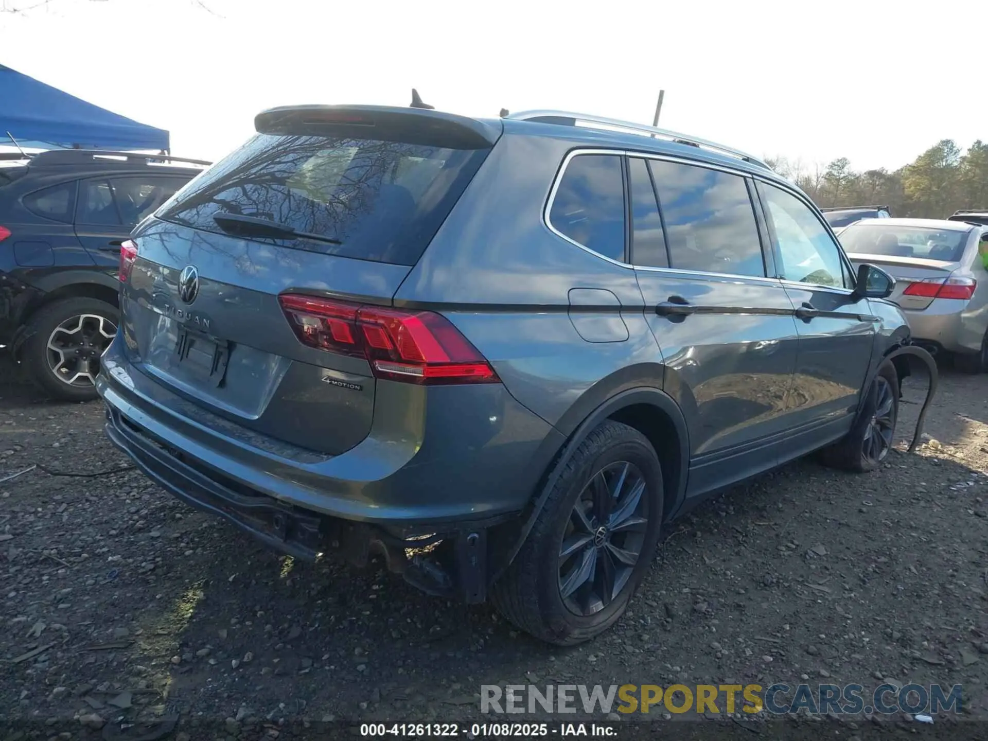 4 fotografías del automóvil dañado 3VV2B7AX9NM015822 VOLKSWAGEN TIGUAN 2022