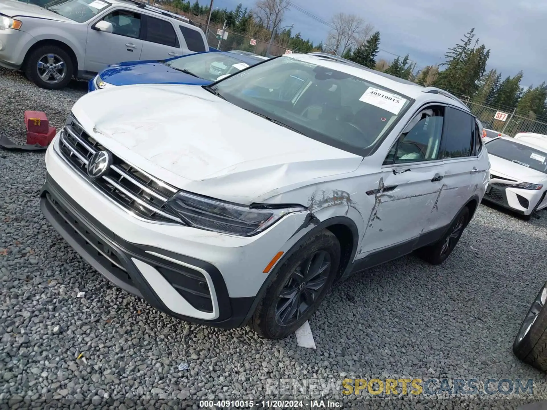 2 fotografías del automóvil dañado 3VV3B7AX0NM121824 VOLKSWAGEN TIGUAN 2022