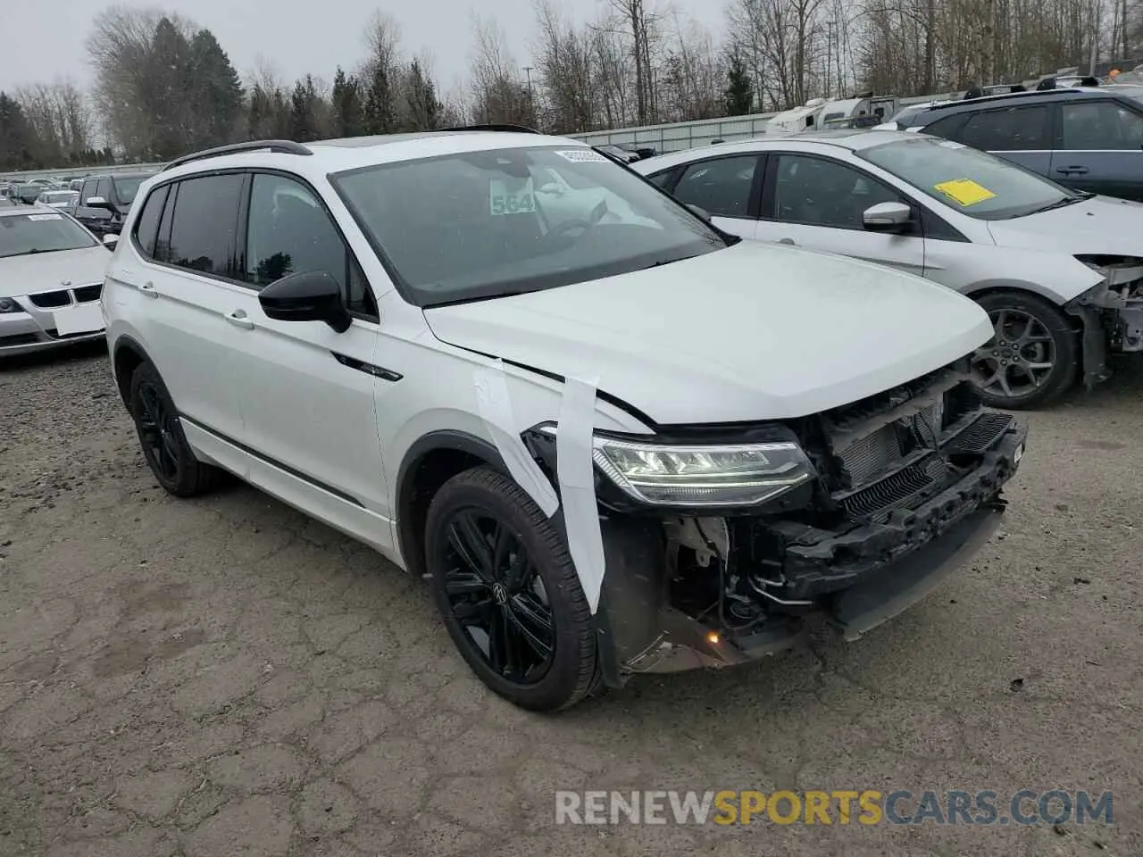4 fotografías del automóvil dañado 3VV8B7AX4NM095511 VOLKSWAGEN TIGUAN 2022