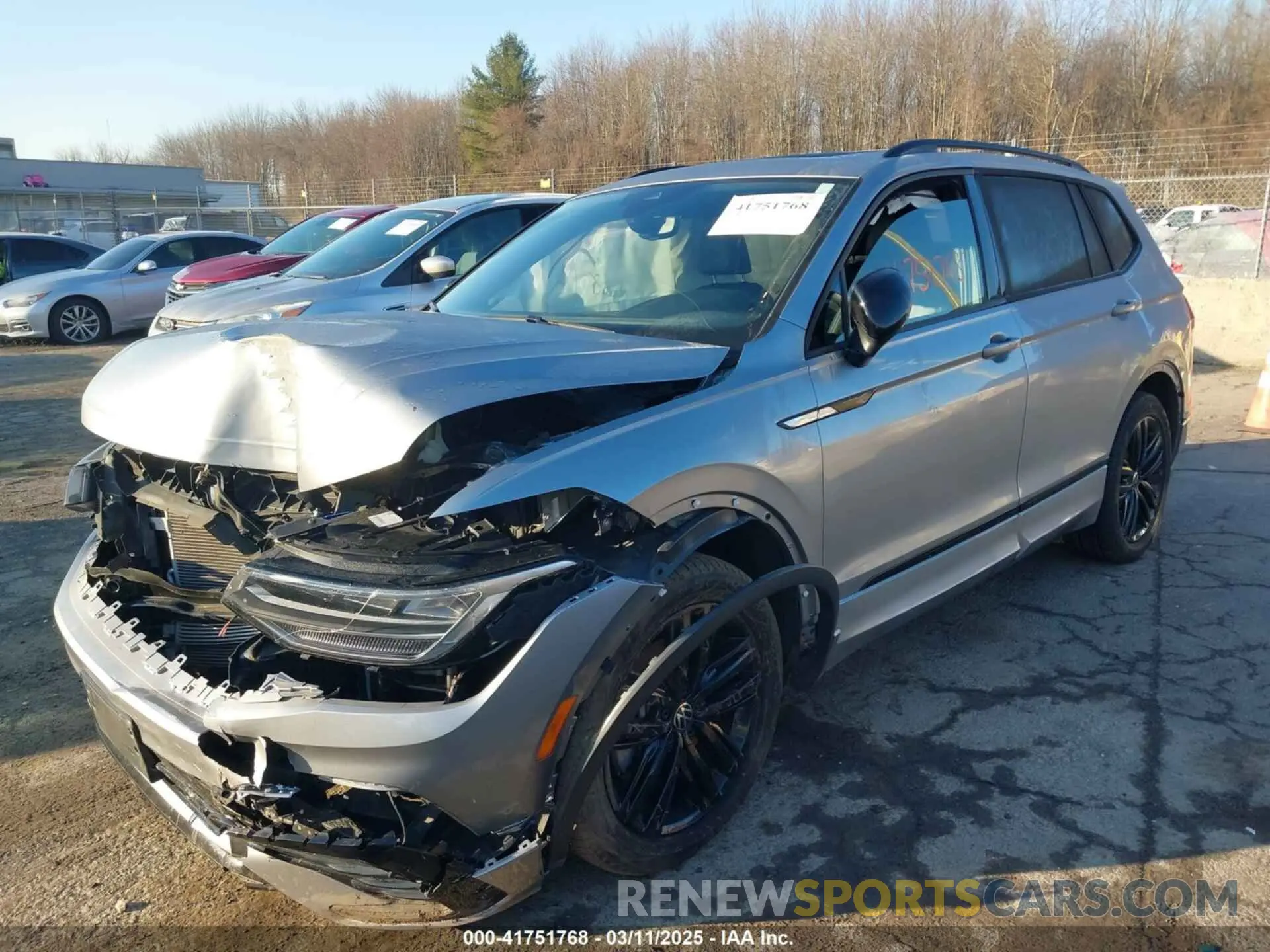 2 fotografías del automóvil dañado 3VV8B7AXXNM156120 VOLKSWAGEN TIGUAN 2022