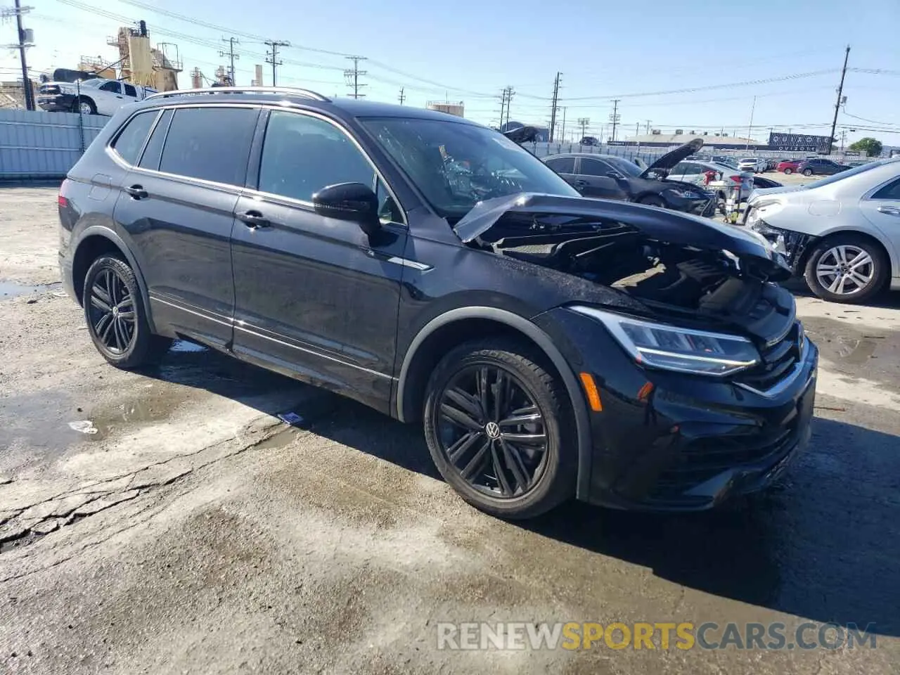 4 fotografías del automóvil dañado 3VVCB7AX7NM098459 VOLKSWAGEN TIGUAN 2022