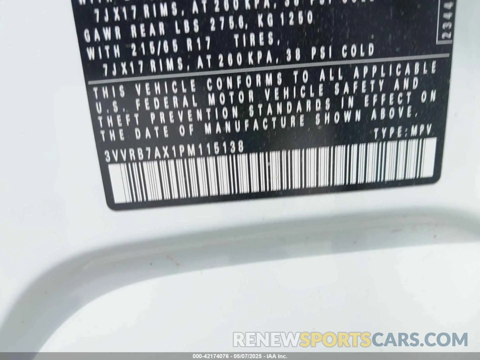 9 fotografías del automóvil dañado 3VVRB7AX1PM115138 VOLKSWAGEN TIGUAN 2023