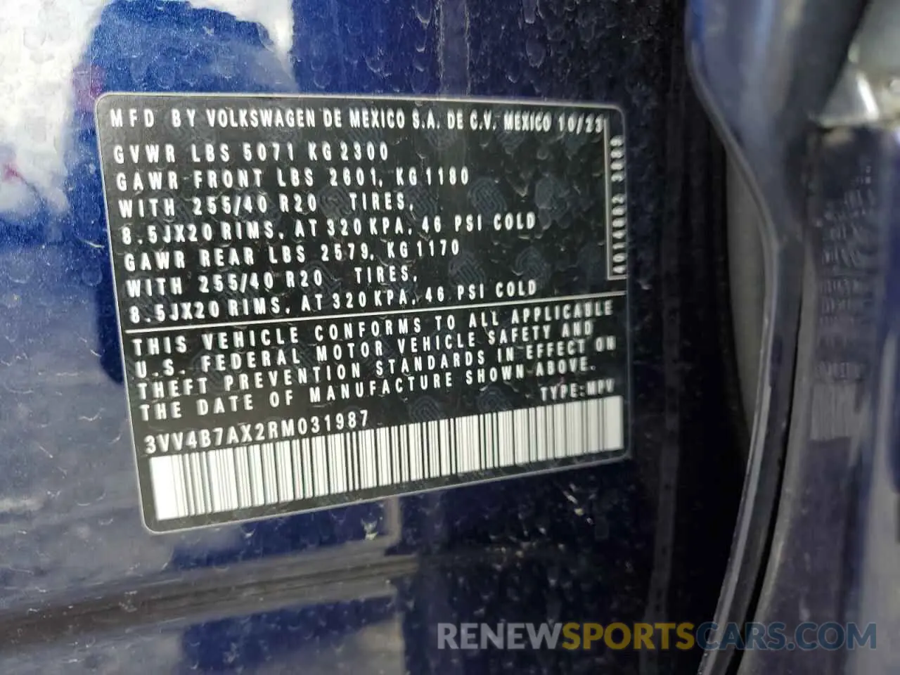13 fotografías del automóvil dañado 3VV4B7AX2RM031987 VOLKSWAGEN TIGUAN 2024
