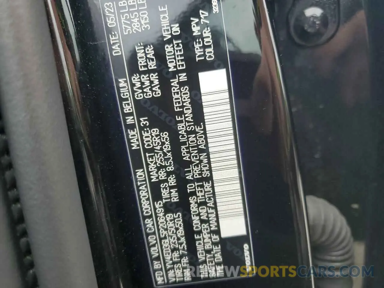 13 fotografías del automóvil dañado YV4ED3GL5P2064915 VOLVO C40 RECHAR 2023