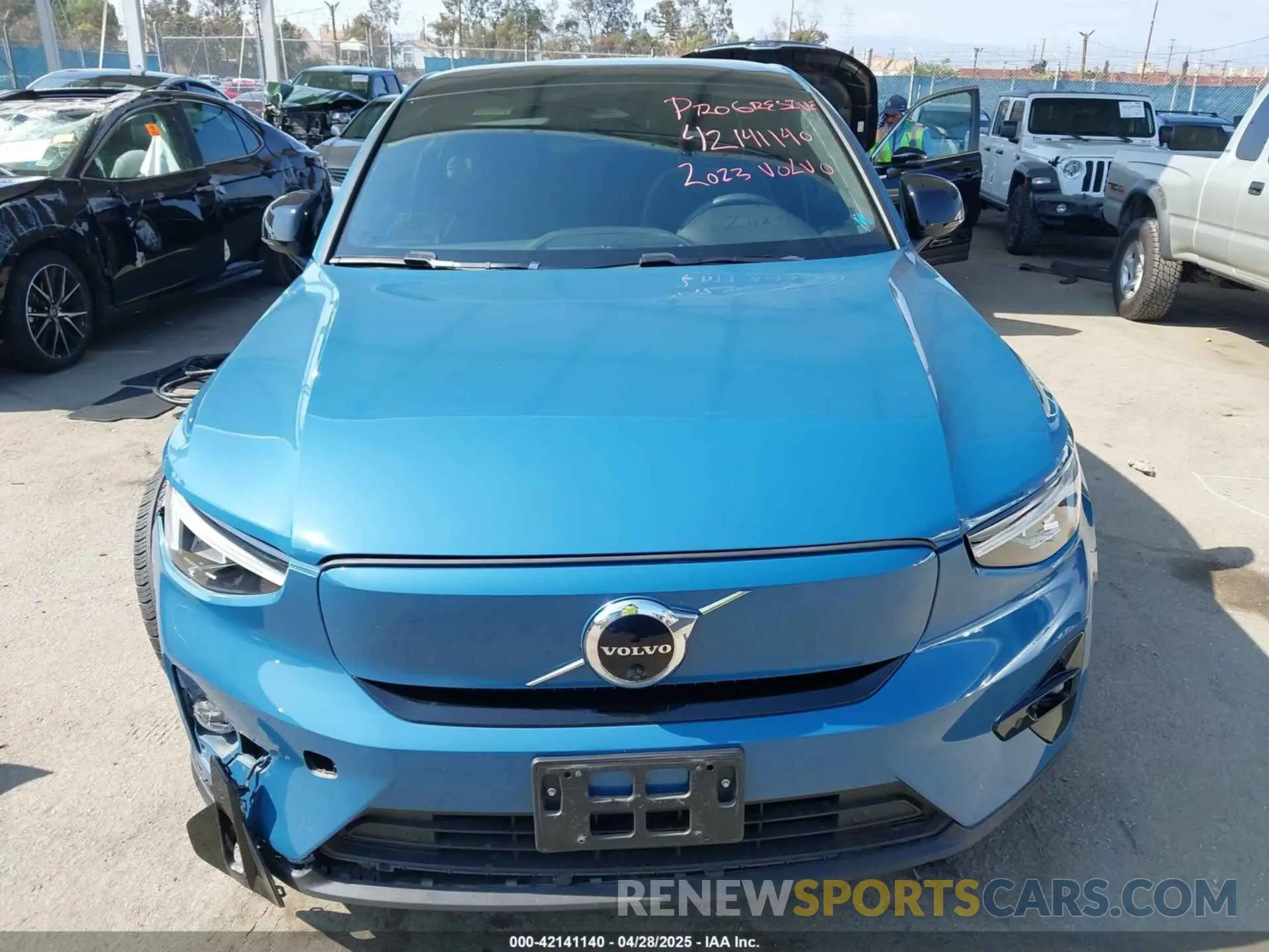 12 fotografías del automóvil dañado YV4ED3GL5P2037049 VOLVO C40 RECHARGE PURE ELECTRIC 2023