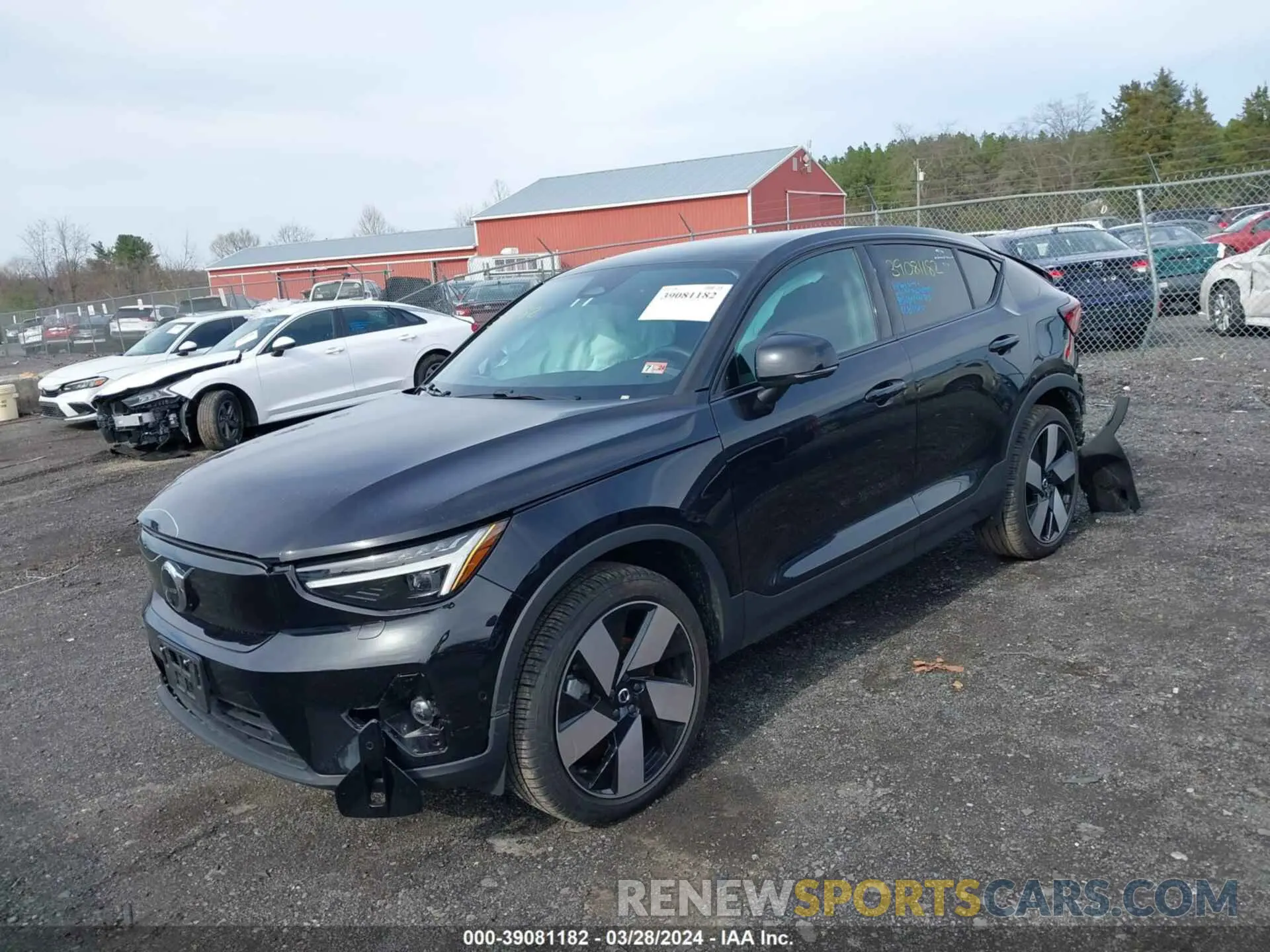 2 fotografías del automóvil dañado YV4ED3GM7P2067212 VOLVO C40 RECHARGE PURE ELECTRIC 2023