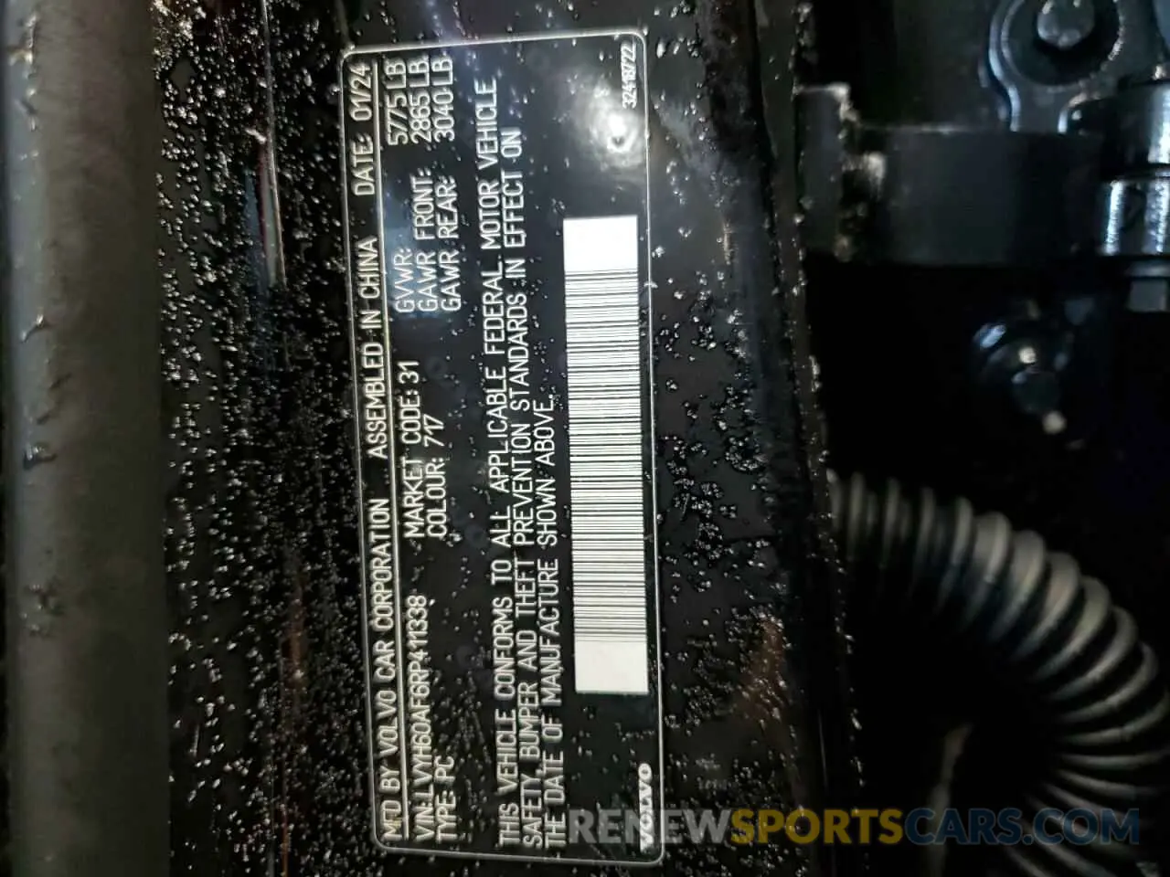 13 fotografías del automóvil dañado LVYH60AF6RP411338 VOLVO S90 ULTIMA 2024
