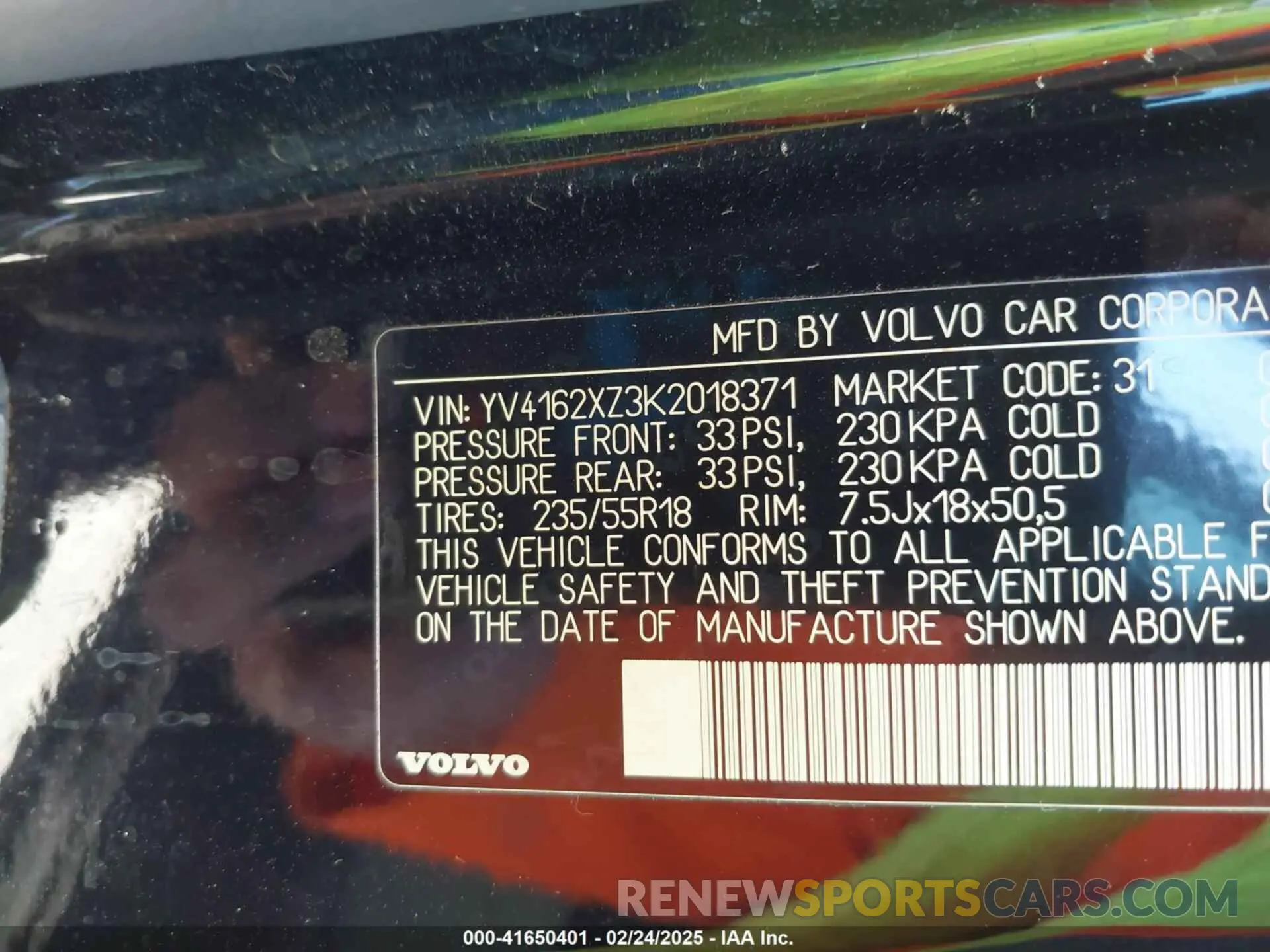 9 fotografías del automóvil dañado YV4162XZ3K2018371 VOLVO XC40 2019