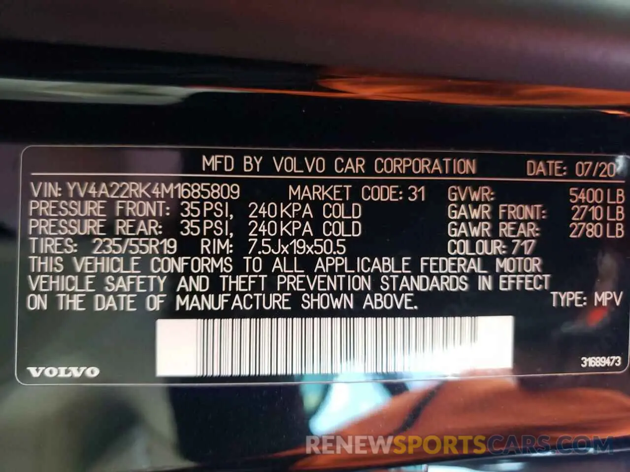 13 fotografías del automóvil dañado YV4A22RK4M1685809 VOLVO XC60 2021