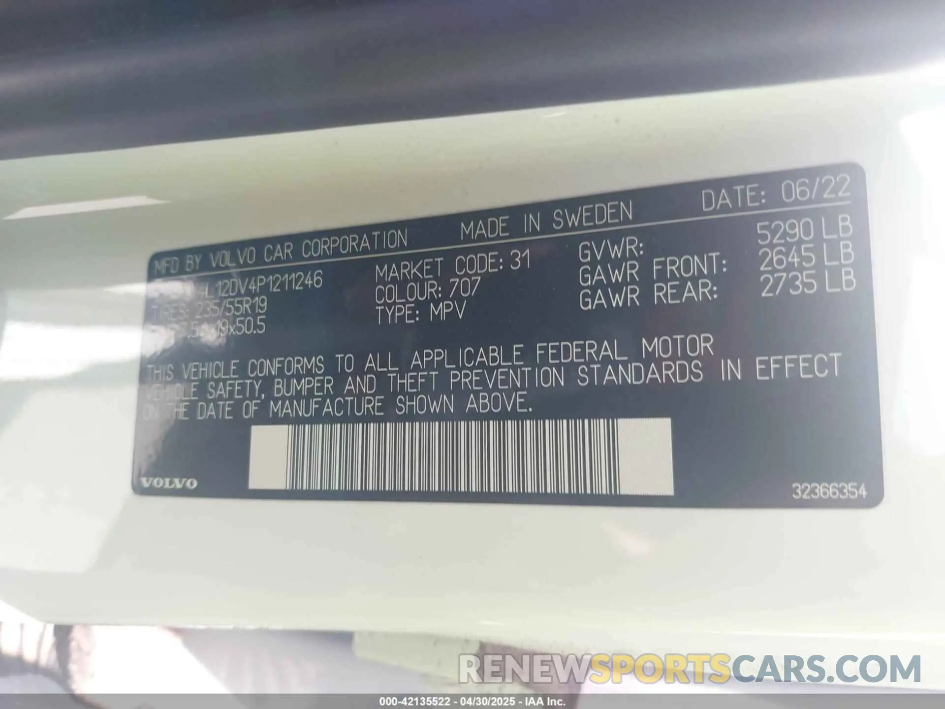 9 fotografías del automóvil dañado YV4L12DV4P1211246 VOLVO XC60 2023