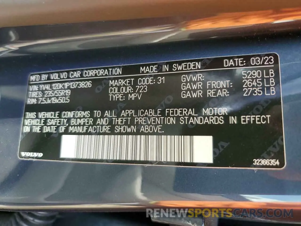 14 fotografías del automóvil dañado YV4L12DK1P1373826 VOLVO XC60 CORE 2023