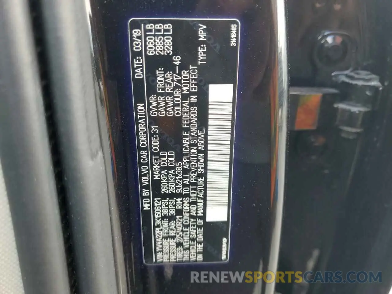 13 fotografías del automóvil dañado YV4A22PL3K1506121 VOLVO XC90 2019