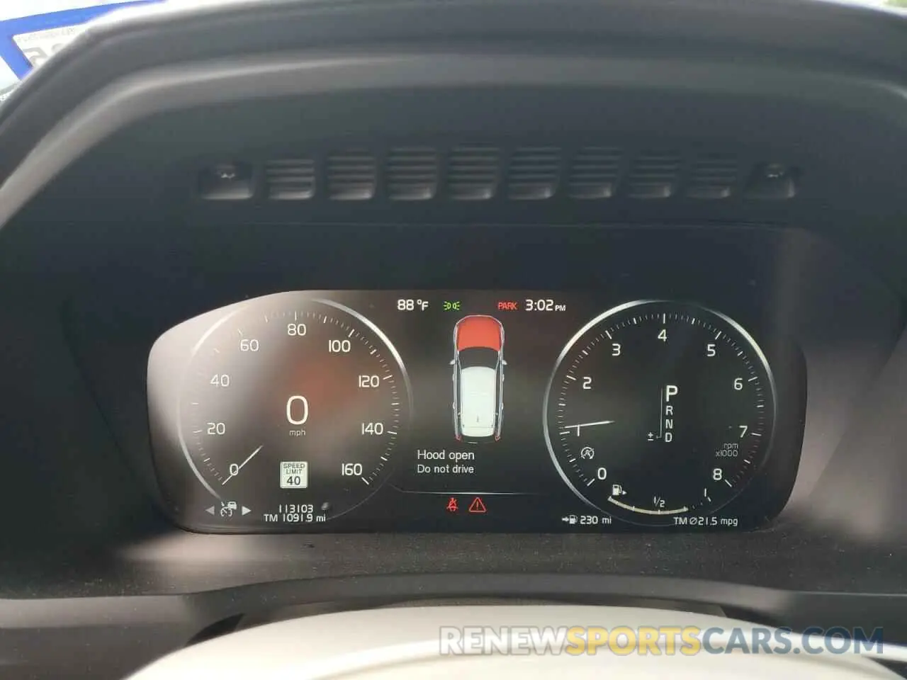 9 fotografías del automóvil dañado YV4A22PL3K1506121 VOLVO XC90 2019