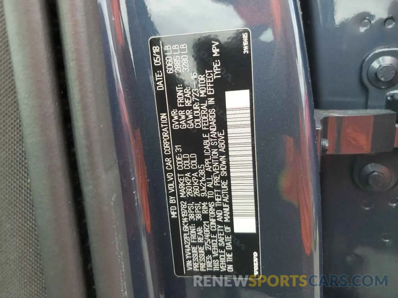 10 fotografías del automóvil dañado YV4A22PL6K1419782 VOLVO XC90 2019