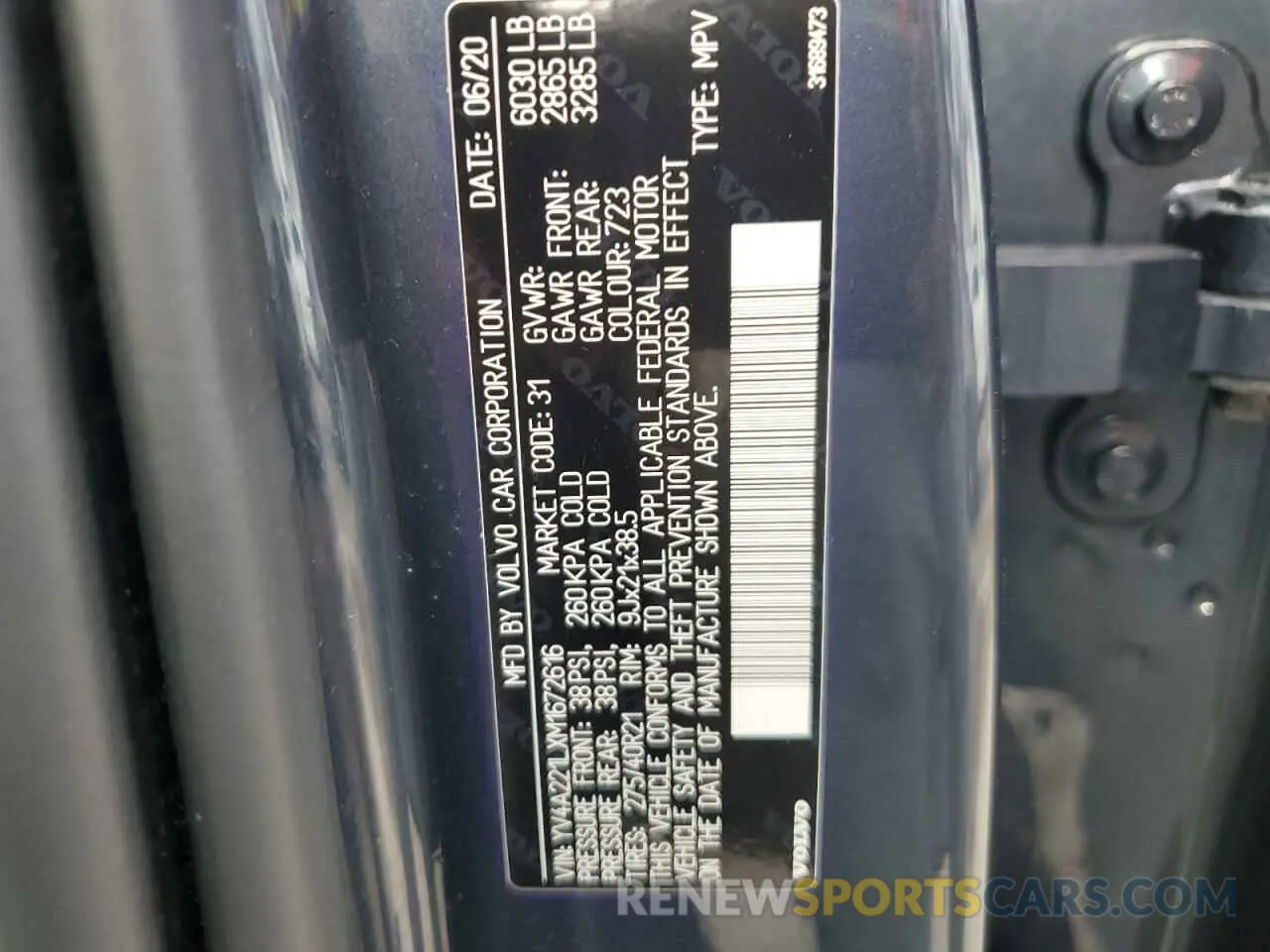 14 fotografías del automóvil dañado YV4A221LXM1672616 VOLVO XC90 2021