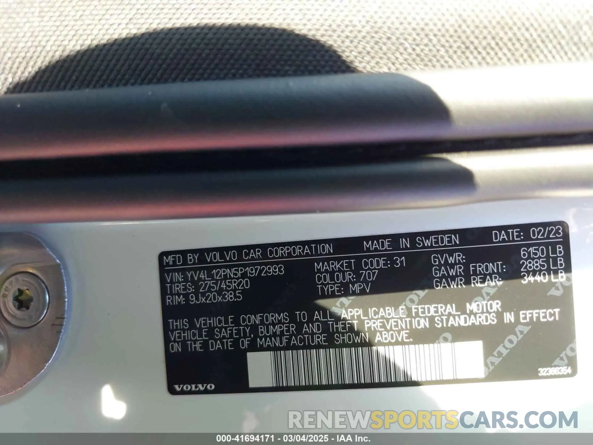 9 fotografías del automóvil dañado YV4L12PN5P1972993 VOLVO XC90 2023