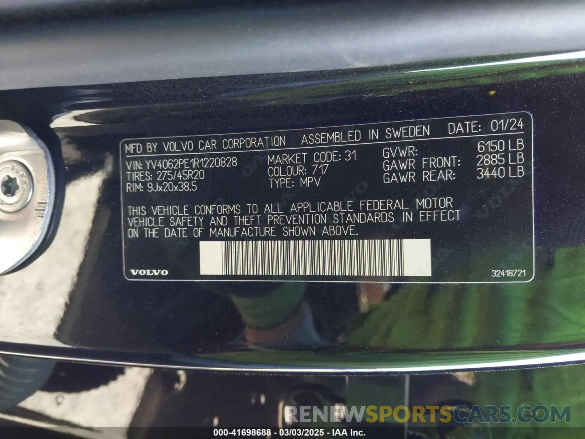 9 fotografías del automóvil dañado YV4062PE1R1220828 VOLVO XC90 2024