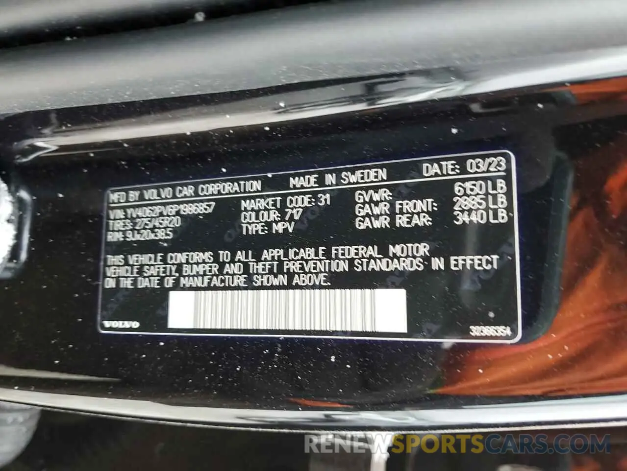 13 fotografías del automóvil dañado YV4062PV6P1986857 VOLVO XC90 CORE 2023