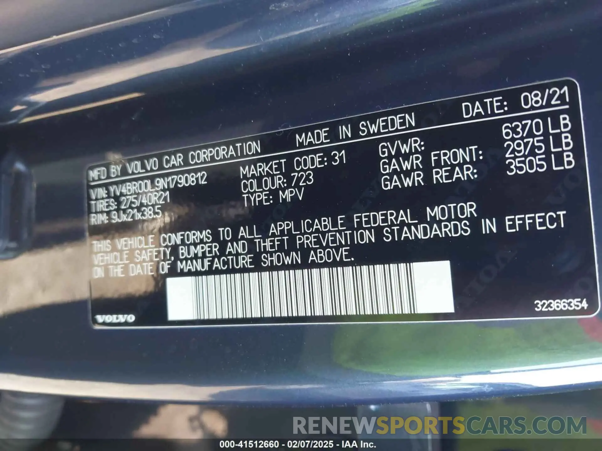 9 fotografías del automóvil dañado YV4BR00L9N1790812 VOLVO XC90 RECHARGE PLUG-IN HYBRID 2022