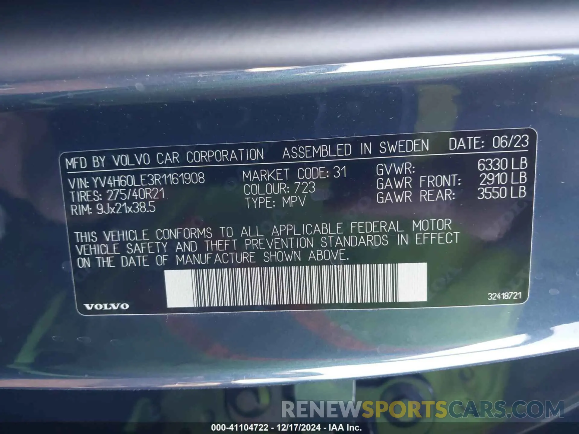 9 fotografías del automóvil dañado YV4H60LE3R1161908 VOLVO XC90 RECHARGE PLUG-IN HYBRID 2024