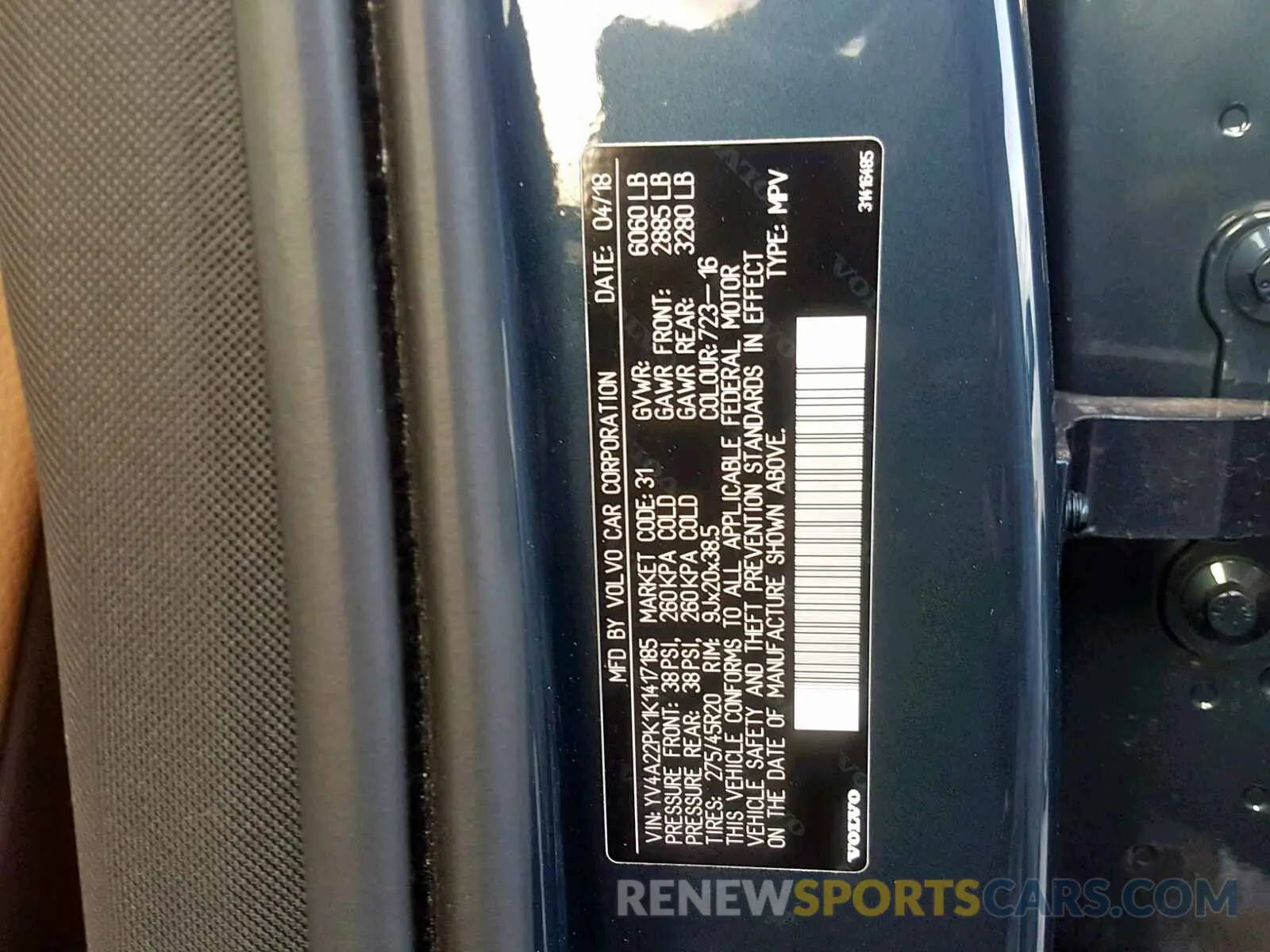 10 fotografías del automóvil dañado YV4A22PK1K1417185 VOLVO XC90 T6 2019