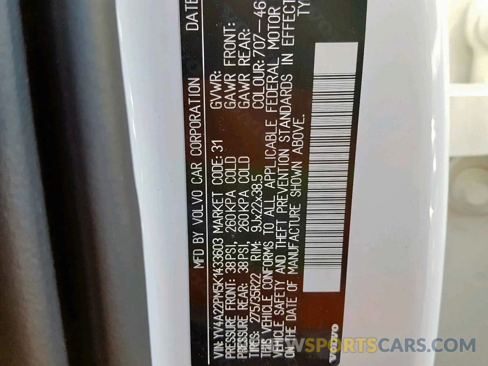 10 fotografías del automóvil dañado YV4A22PM5K1433603 VOLVO XC90 T6 2019