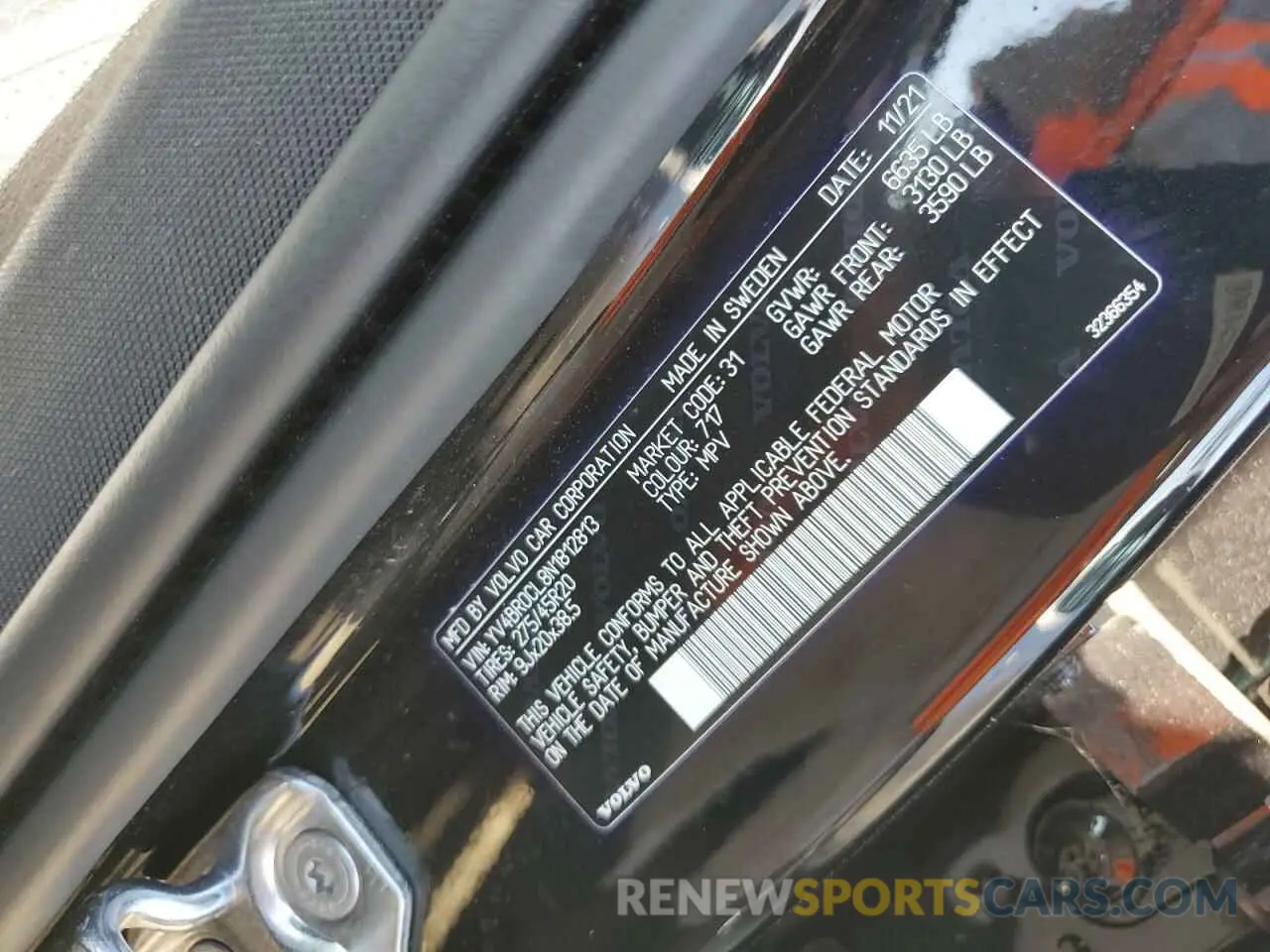 13 fotografías del automóvil dañado YV4BR0CL8N1812813 VOLVO XC90 T8 RE 2022